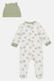 Toddlers Boy 2 Pcs Graphic Print Romper With Beanie, Multicolor - 3