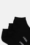 Men 5 Pairs Solid Ankle Socks, Black - 2