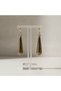 Antique Gold Brass Drop Earrings - 4