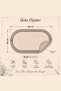 Luna Series Plush Textured Oval Mat 40X60 cm - Non-Slip Bathroom and Door Mat with Jute Edges - 3