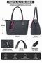 Vx-027 Women's Large Volume Shopper Bag Waterproof Parachute Fabric Lined & Durable Dark Gray - 8