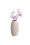 Beige Ceramic Decorative Vase with Patterned Ø7.8x15.2cm - 3