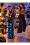Blue Led Lighting Mobile Party Speaker with Mic and Remote Control with Wheels - 7