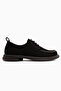 Charis Black Suede Lace-Up Thick Sole Women's Loafer - 2
