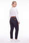 Women's Black Winter High Waist Belted Pocket Accessory Detailed Denim Trousers - 4