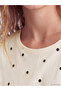 Özmarka New Season Ecru Polka Dot Women's Pajama Set - 3