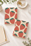 Strawberry Patterned A5 Spiral Colorful Notebook 45 Sheets 90 Pages 300 Gr Cover Pytkdftr005
