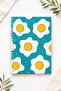 Egg Patterned A5 Spiral Colorful Notebook 45 Sheets 90 Pages 300 Gr Cover Pytkdftr005 - 3