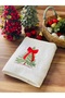 White Cotton Embroidered New Year's Hand Towel 50X90Cm