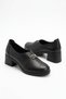 Junas mid-heel, low-profile, genuine leather women's shoes - black leather - 3