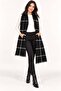 Women's Plaid Patterned Soft Textured Tasseled Knitwear Shawl - 4