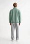 Men's Zippered Thick Fleece Jacket with Pocket Detail in Full Size - 5
