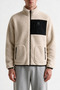 Men's Zippered Thick Fleece Jacket with Pocket Detail in Full Size - 3