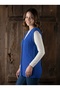 Mother's Vest Classic Patterned Knitted Wool Cotton Blend Vest with Pockets - 4