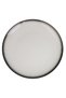 Black Ceramic Flat Plate Stone Effect Ø27cm