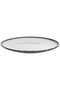 Black Ceramic Flat Plate Stone Effect Ø27cm - 2