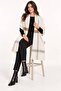 Women's Plaid Patterned Soft Textured Tasseled Knitwear Shawl - 5