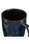 Blue Black Ceramic Mug "Glaze" with Embossed Pattern 330ml - 2