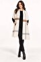 Women's Plaid Patterned Soft Textured Tasseled Knitwear Shawl - 7