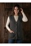 Mother's Vest Classic Patterned Knitted Wool Cotton Blend Vest with Pockets