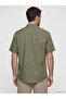 Ozmarka New Season Khaki Regular Fit Canvas Men's Shirt - 4