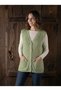 Mother's Vest Classic Patterned Knitted Wool Cotton Blend Vest with Pockets