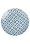 Blue Porcelain Plate with Aztec Pattern Ø19cm