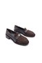 Genuine Leather and Genuine Suede Leather 4 cm Low Heel Women's Brown Loafer Shoes