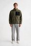Men's Zippered Thick Fleece Jacket with Pocket Detail in Full Size - 4