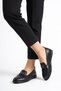 Ornas medium buckle genuine leather women's shoes black skin - 5