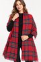 Women's Plaid Patterned Soft Textured Tasseled Knitwear Shawl - 6