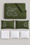 Elegant Luxury Butterfly Embroidered 100% Cotton Double 6-Piece Duvet Cover Set - 3