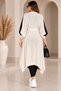 Women's Double Color Belted Oversize Long Knitwear Kimono Cardigan - 2