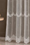 Striped and Dotted White Tulle Curtain with 1/3 Dense Pleats and Cornice, Elegant Living Room Bedroom Children's Room Curtain - 2