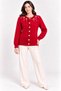 Women's Pearl Detailed 7-Button Crew Neck Feathered Knitwear Jacket - 8