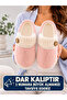 Women's Button Detailed Soft Plush Washable House Slippers High Thick Sole Warm Home Slippers Stc1369 - 6