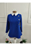 Women's Long Sleeve Collared Buttoned Imported Crepe Blouse - 3