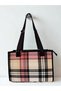 Brown Burgundy Plaid/ Brown Carrying Bag Single - 7