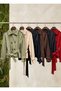 Short Trench Coat Jacket with High Collar, Epaulet Detail, and Belt - 3
