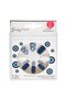 Summer False Nails Set Oval White Blue Eye Pattern - 12pcs - 2