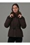 Women's coat removable fur belted women's coat