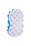 Foam Bath Sponge with Cellular Pattern Blue White 17cm - 2