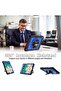 Rugged Protective Case for iPad, Shockproof with Hand Strap, Blue - 7
