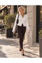 Black - Bitter Brown Color High Waist Heel Bandage Recovery Tights - 3