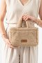 Women's Beige Teddy Plush Mini Handbag Extra Soft Daily Tote Bag