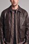 Oversize Shirt Collar Cover Pocket Zippered Faux Leather Coat I2307Ax26Au - 7