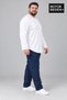 Men's Large Size Crew Neck Single Jersey Slim Long Sleeve Oval Hem T-Shirt Spr26Bts943 - 2