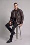 Oversize Shirt Collar Cover Pocket Zippered Faux Leather Coat I2307Ax26Au - 6