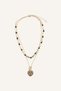 Women's 2-Piece Necklace with Heart Pendant and Bead Detail I7162Axns
