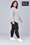 Süperlife Women's Large Size Crew Neck Single Jersey Slim Long Sleeve Oval Hem T-Shirt Spr26Btsk943 - 2